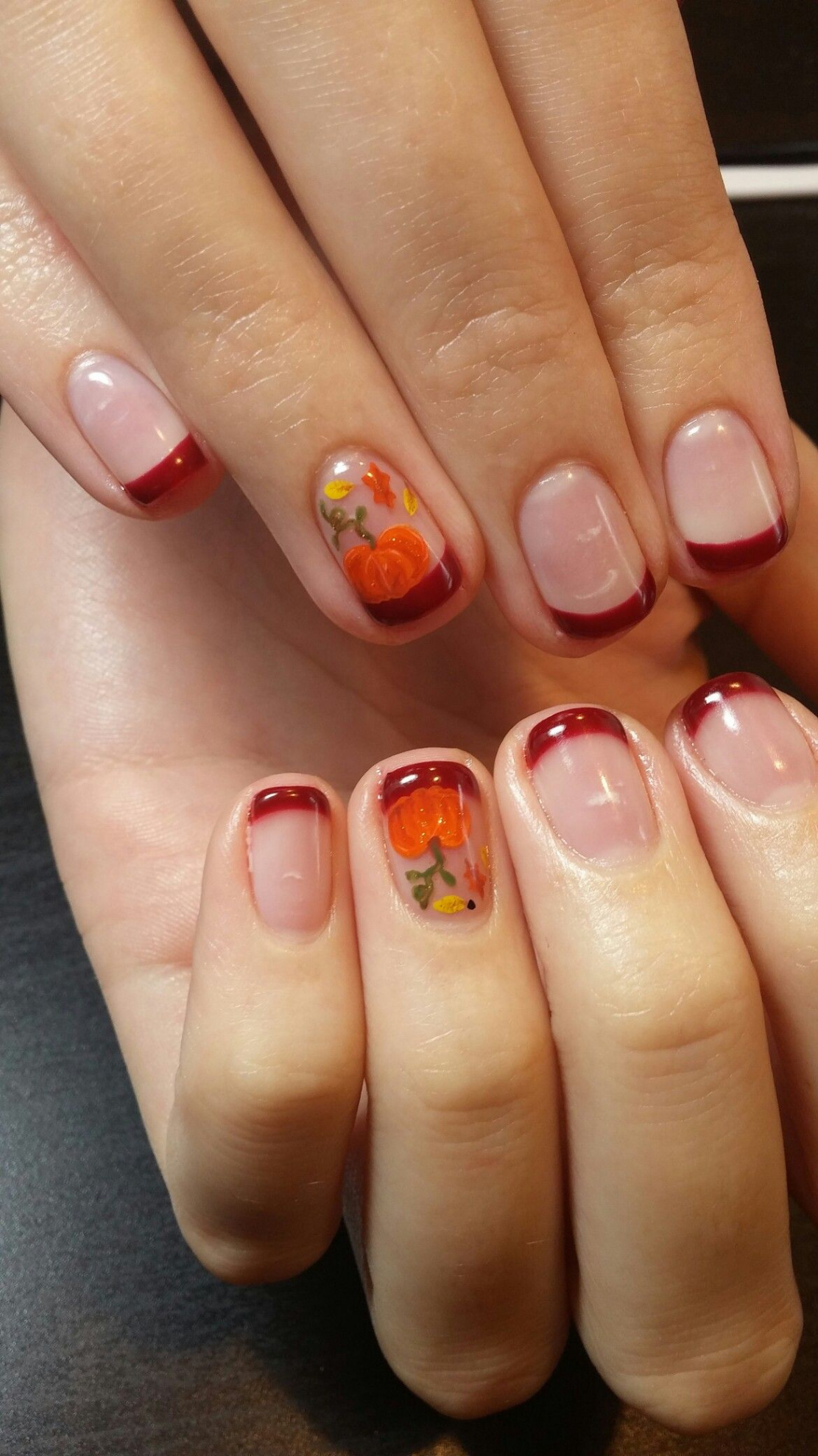 ataylorrey thanksgiving nails fall pumpkin nail art hand painting