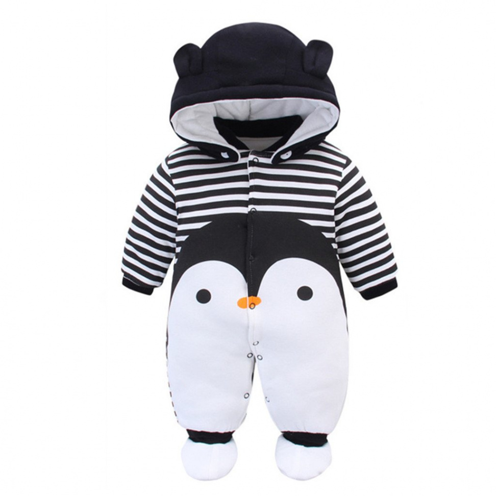 Baby Rompers with Footies Hat Boys Girls Cotton Jumpsuit Infant Winter  Outfits Set, - Months