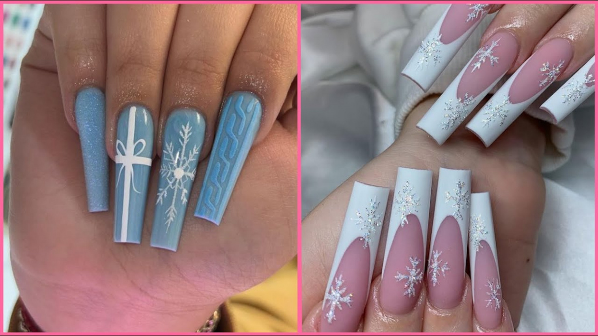 Baddie Winter Nails  Sweater Nail Art Tutorial