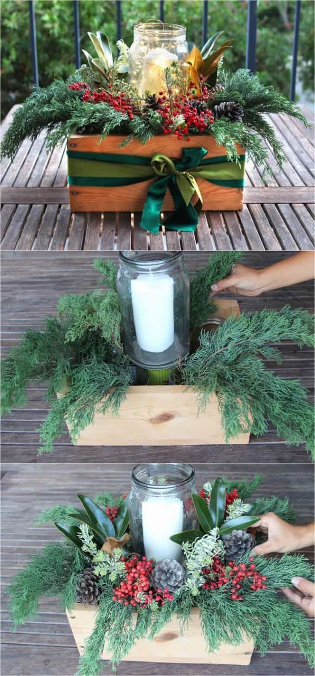 Beautiful & Free -Minute DIY Christmas Centerpiece  Christmas