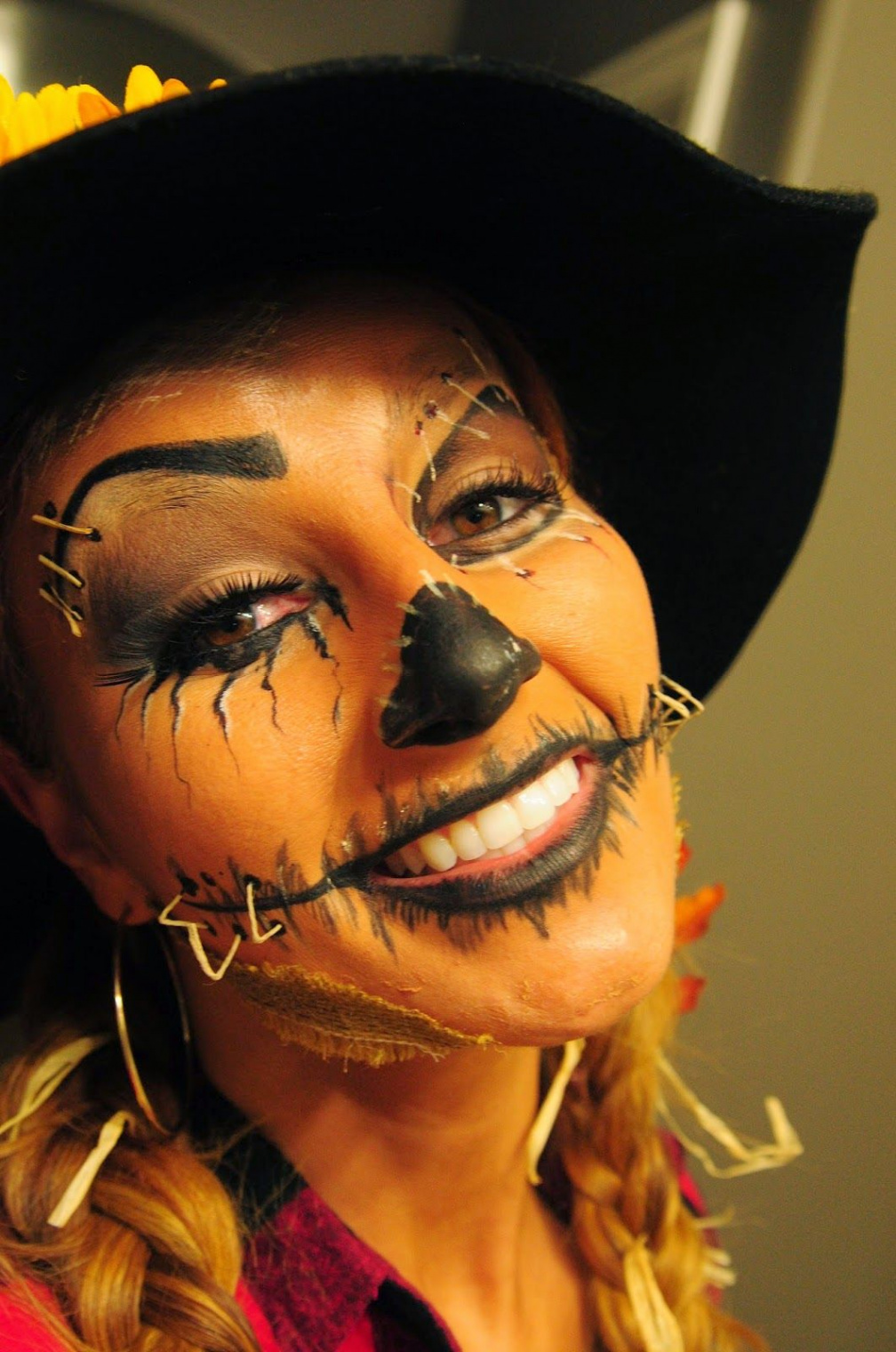 Beauty by Katie Livingston  Halloween pumpkin makeup, Scarecrow