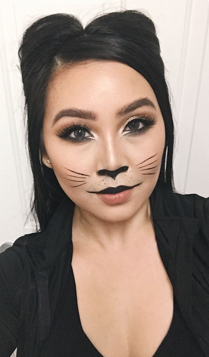 Cat Halloween Makeup Last minute Halloween costume DIY Cat Ears