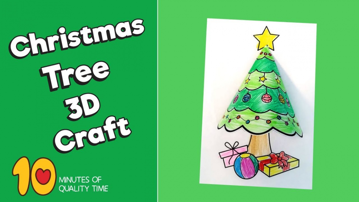 Christmas Tree D Craft –  Minutes of Quality Time