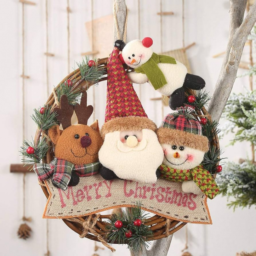 Christmas Wreath Decoration Christmas Wreath Snowman Christmas