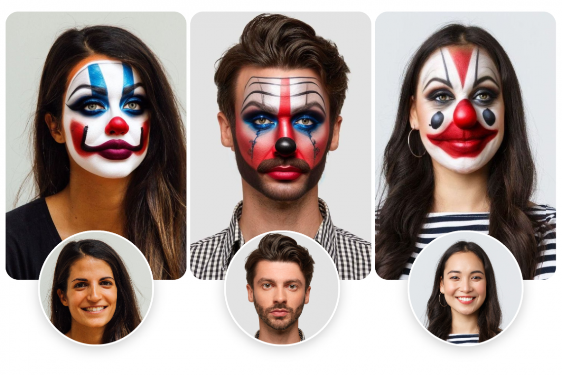 Clown Filter: Get Clown Face Paint and Clown Yourself Online Free