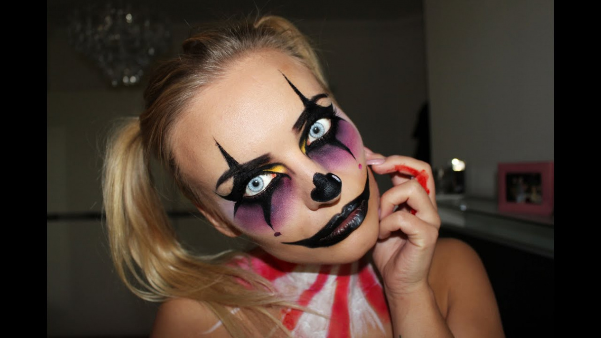 Creepy Clown Halloween Make Up Tutorial