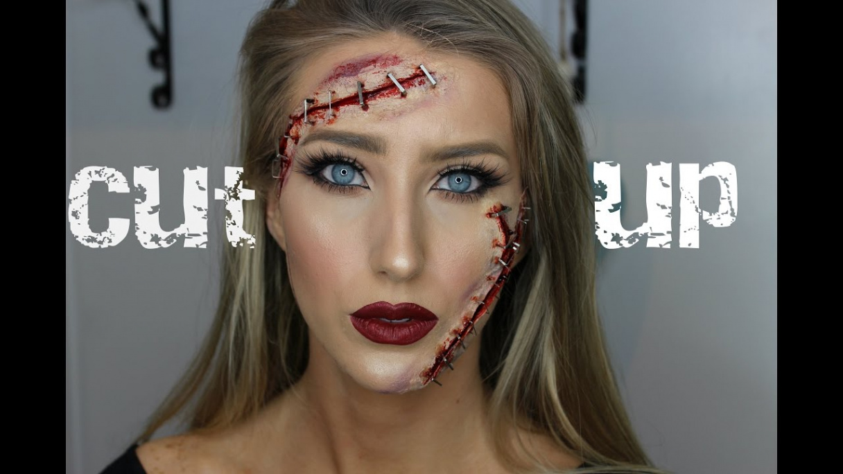 CUT UP STAPLE FACE! Easy SFX Halloween Tutorial