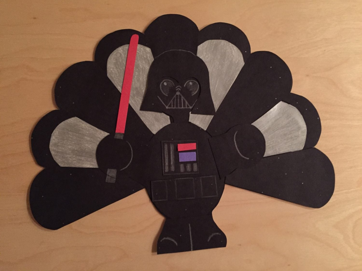 Darth Vader Turkey Disguise Template Printable - Printable