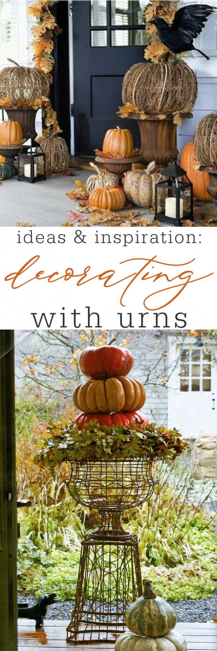 Decorating With Urns the Fall Edition  Fall decorations porch