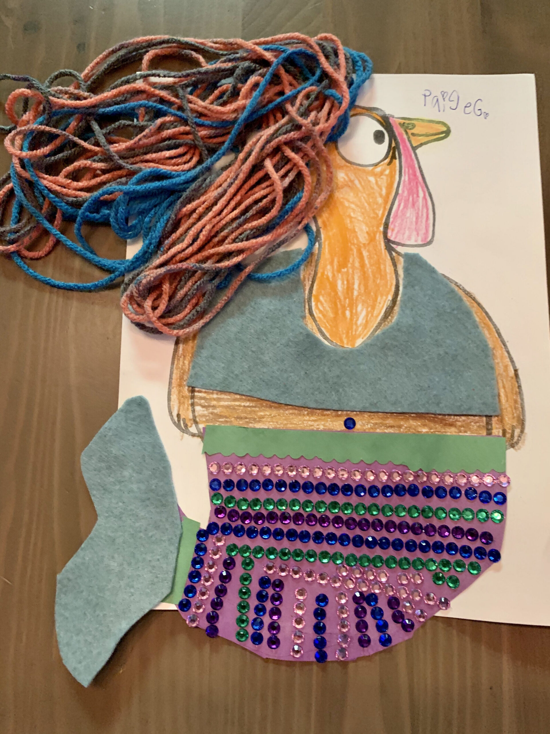 Disguise a turkey school project- mermaid turkey, hide a turkey