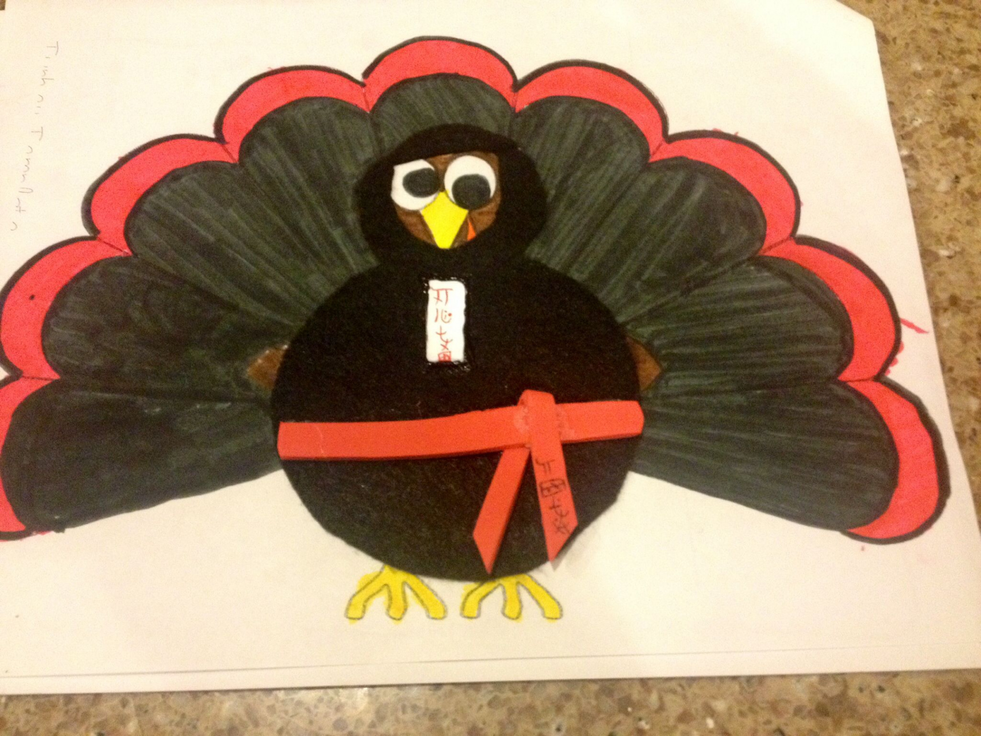 Disguise my turkey Ninja! Made this with my favorite Lil Guy