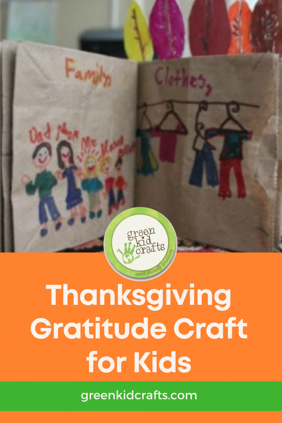 DIY Gratitude Book Thanksgiving Craft for Kids - Green Kid Crafts