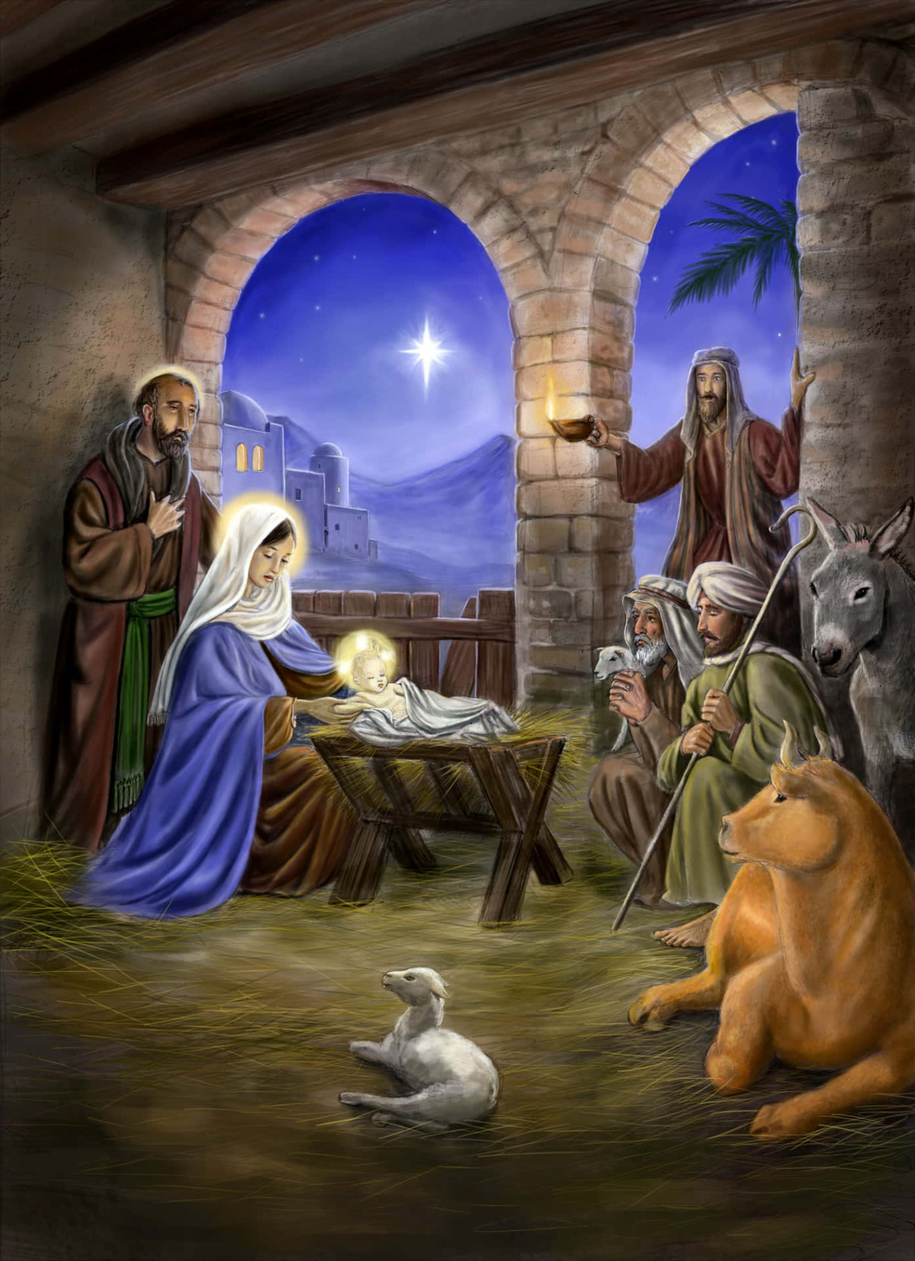 Download Celebrating the Joy of Christmas with a Manger Scene