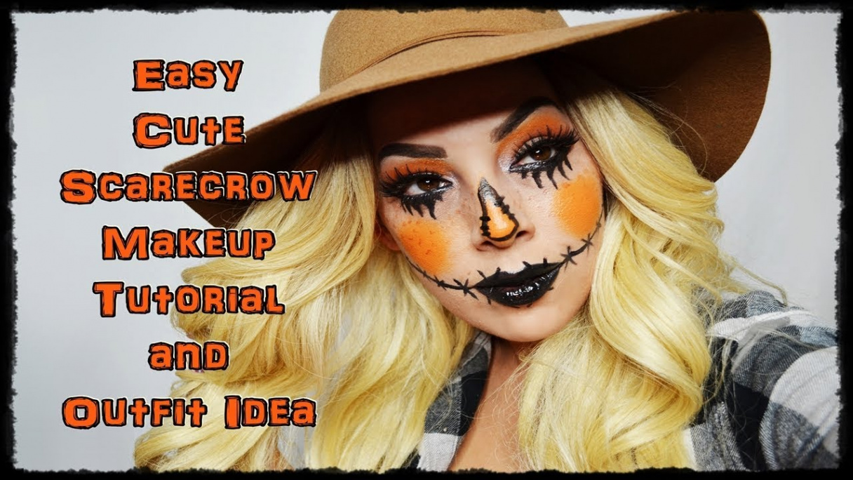 Easy Cute Scarecrow Makeup Tutorial 🎃HALLOWEEN🎃