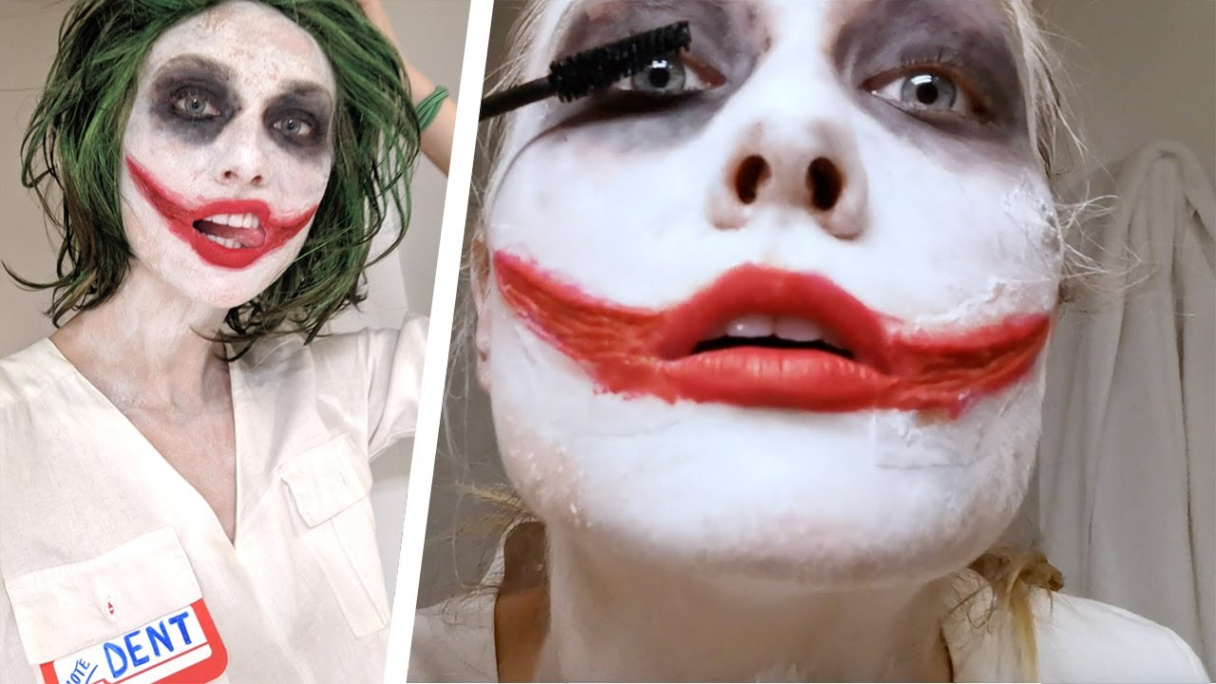 Easy DIY Halloween The Joker Makeup