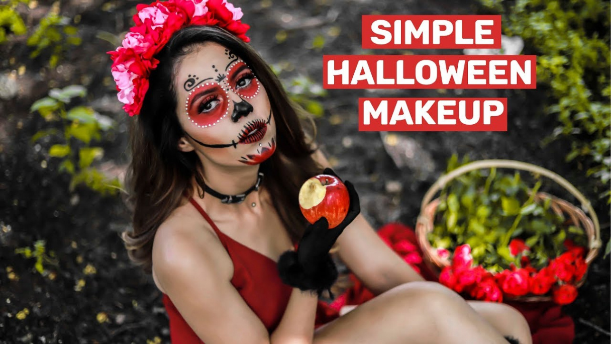 EASY HALLOWEEN MAKEUP TUTORIAL  LA CATRINA