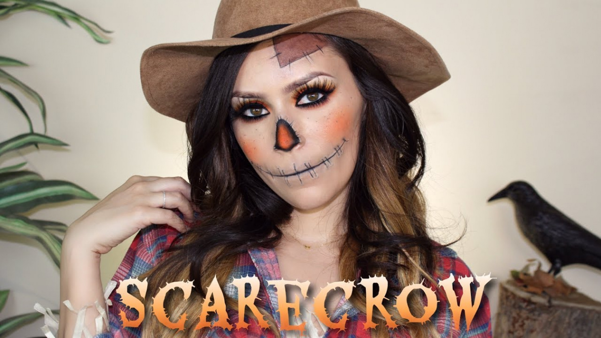 Easy Scarecrow Halloween makeup tutorial l cflowermakeup