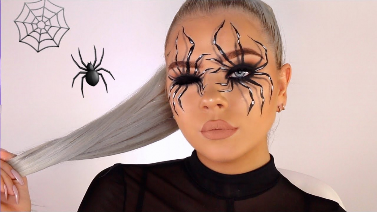 EASY SPIDER ILLUSION HALLOWEEN MAKEUP TUTORIAL!