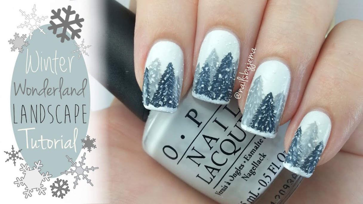 Easy Winter Wonderland Nails Tutorial