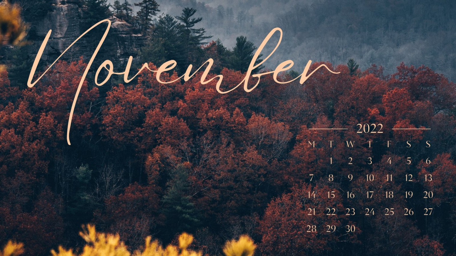 Free customizable autumn desktop wallpaper templates  Canva