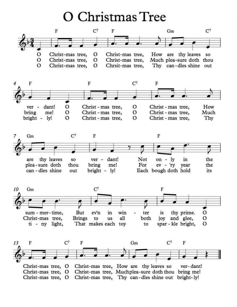 Free Lead Sheet – O Christmas Tree  Christmas sheet music, Sheet