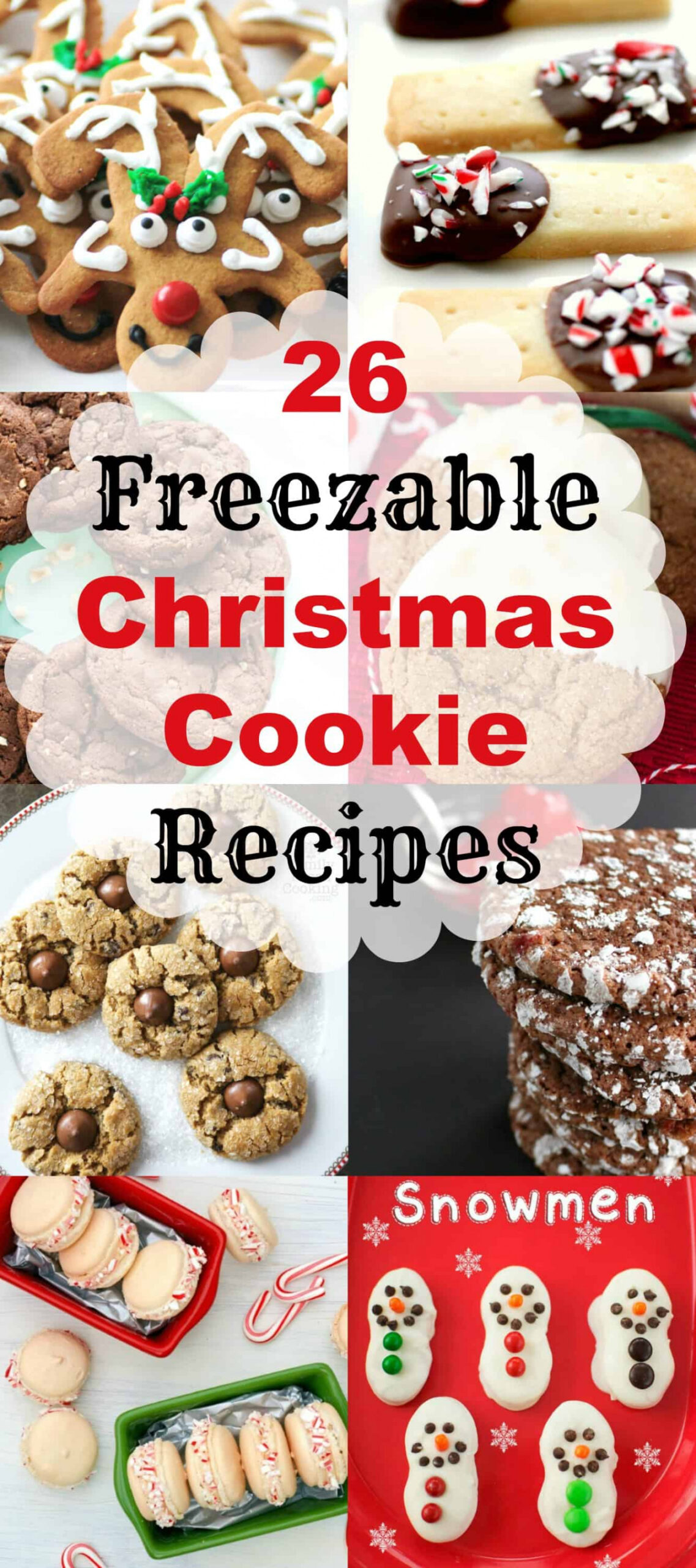 Freezable Christmas Cookie Recipes, make ahead Christmas cookies.