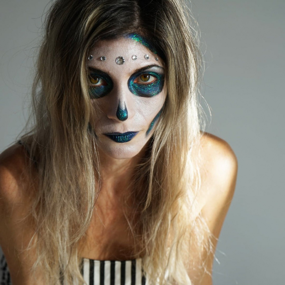 Get Freaky for Halloween With Our Glitter Skeleton Makeup Tutorial