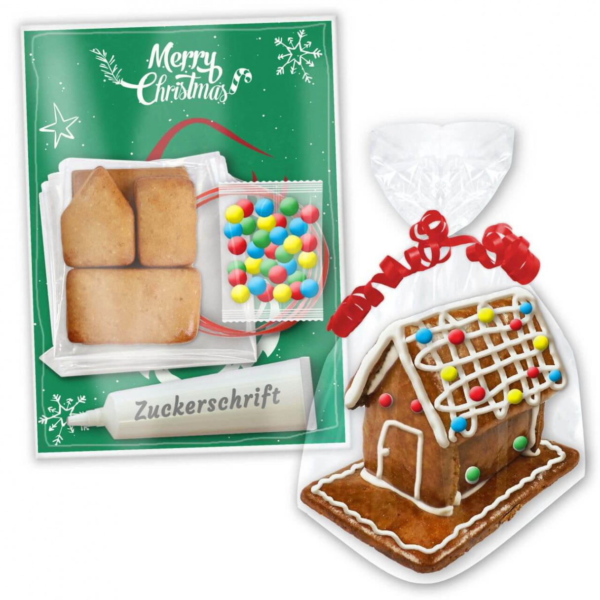 Gingerbread house kit with instructions, xxcm