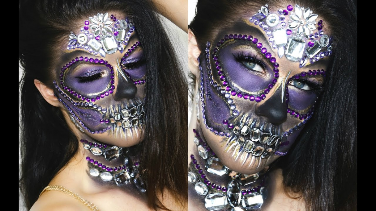 GLAM DIAMOND SKULL  EASY HALLOWEEN MAKEUP LOOK!