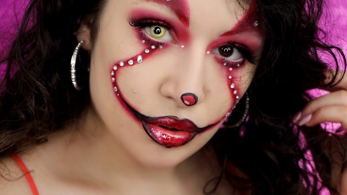 Glam Rhinestone Clown Makeup Tutorial