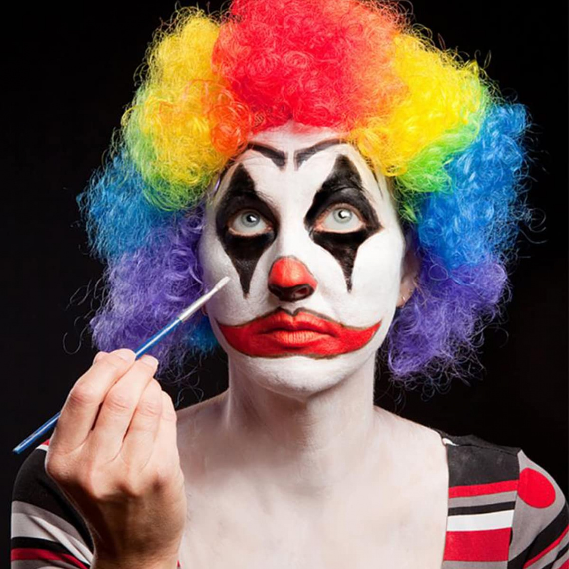 Halloween Clown Makeup Schwarz Weiß Rot Creme Gesicht Körperfarbe, Afflano  Joker Zombie Vampire Skelett Kostüm Fantasie SFX Makeup Spezialeffekte