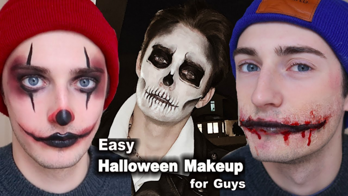 Halloween Looks for Men  (makeup for boys, simple & spooky)