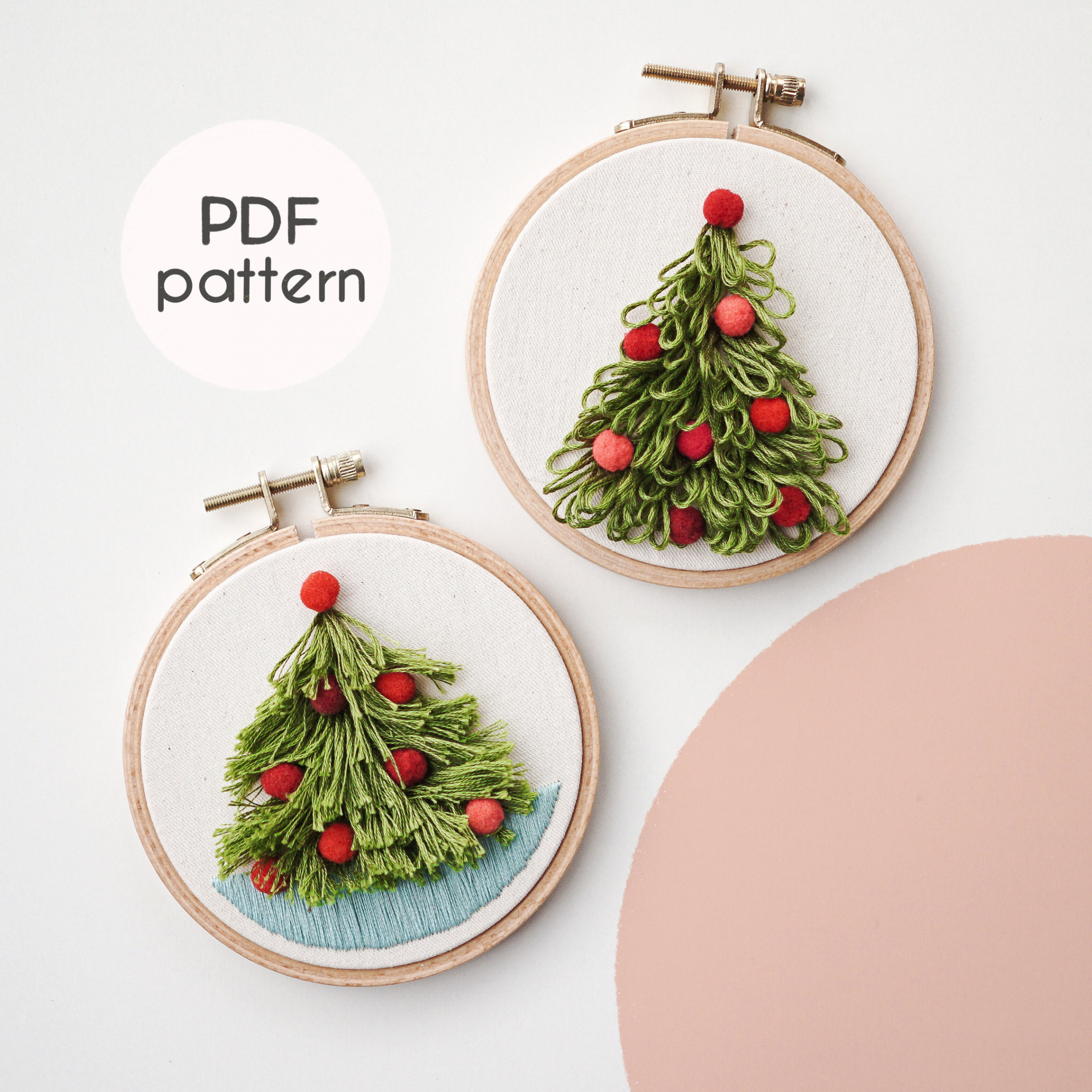 Hand Embroidery Pattern Christmas Tree Embroidery PDF - Etsy Ireland