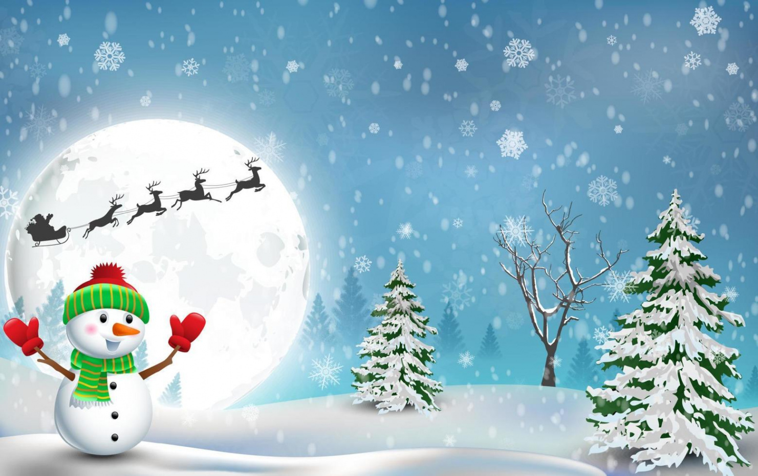 Happy Snowman Christmas background  Vector Art at Vecteezy