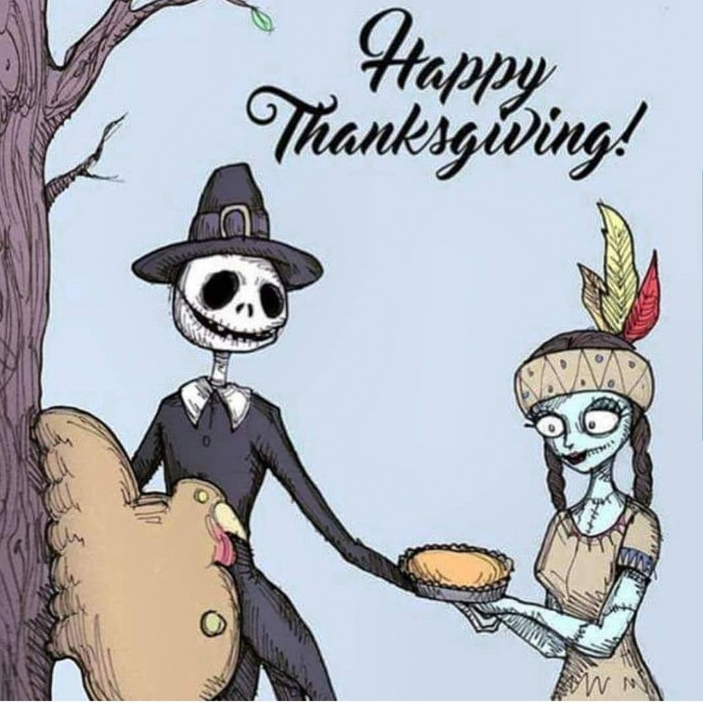 Happy Thanksgiving! Jack Skellington and Sally Nightmar