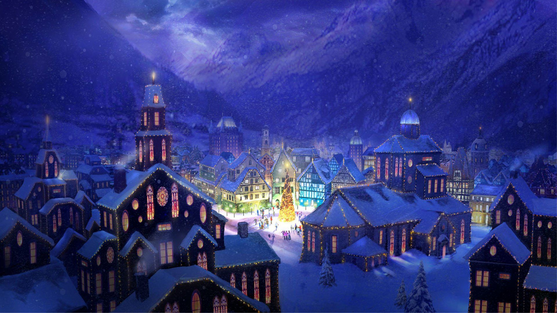 Holiday Christmas HD Wallpaper  Christmas town, Christmas