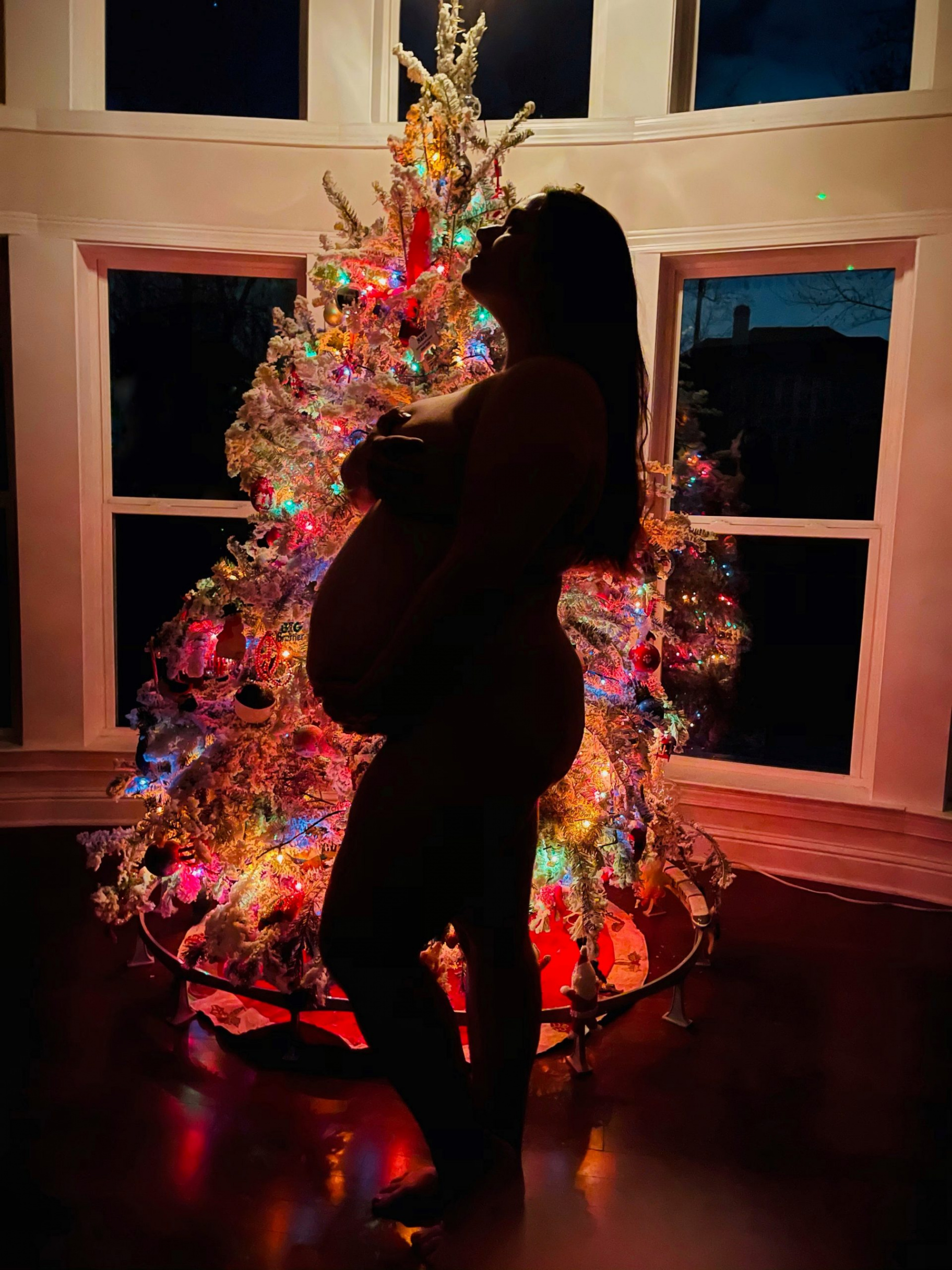 How To Create A Christmas Tree Silhouette Pregnancy Photo