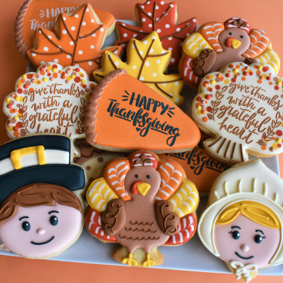 How to Decorate  Thanksgiving Cookies – The Flour Box