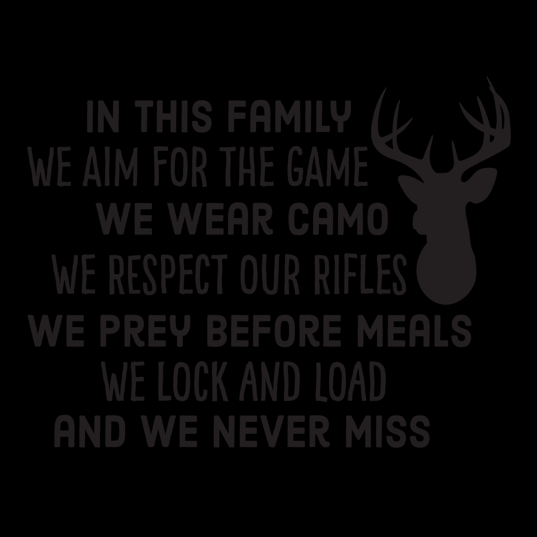 Hunting Family Rules Wall Quotes™ Decal  WallQuotes