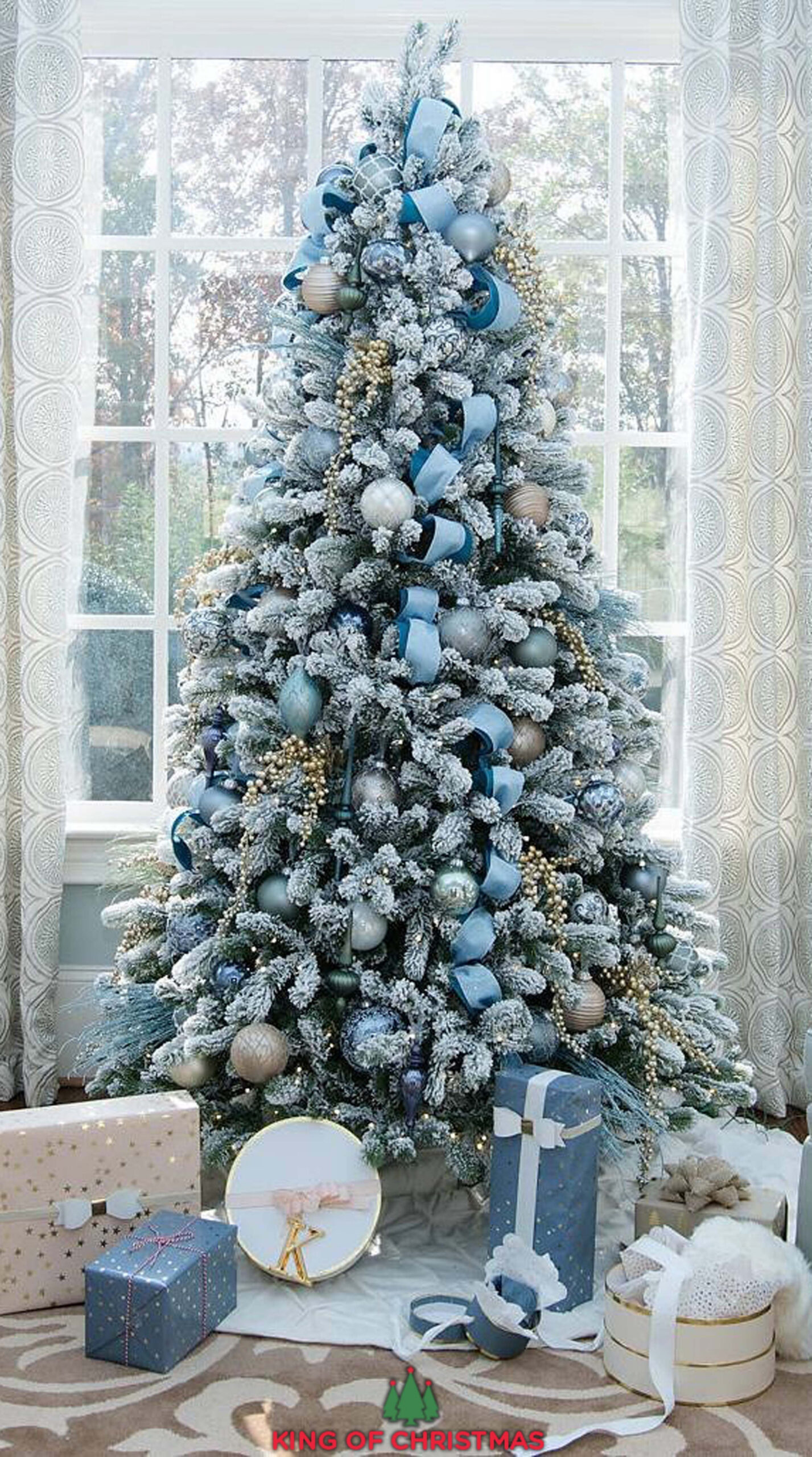 King Of Christmas® Top Rated Artificial Christmas Trees  Blue