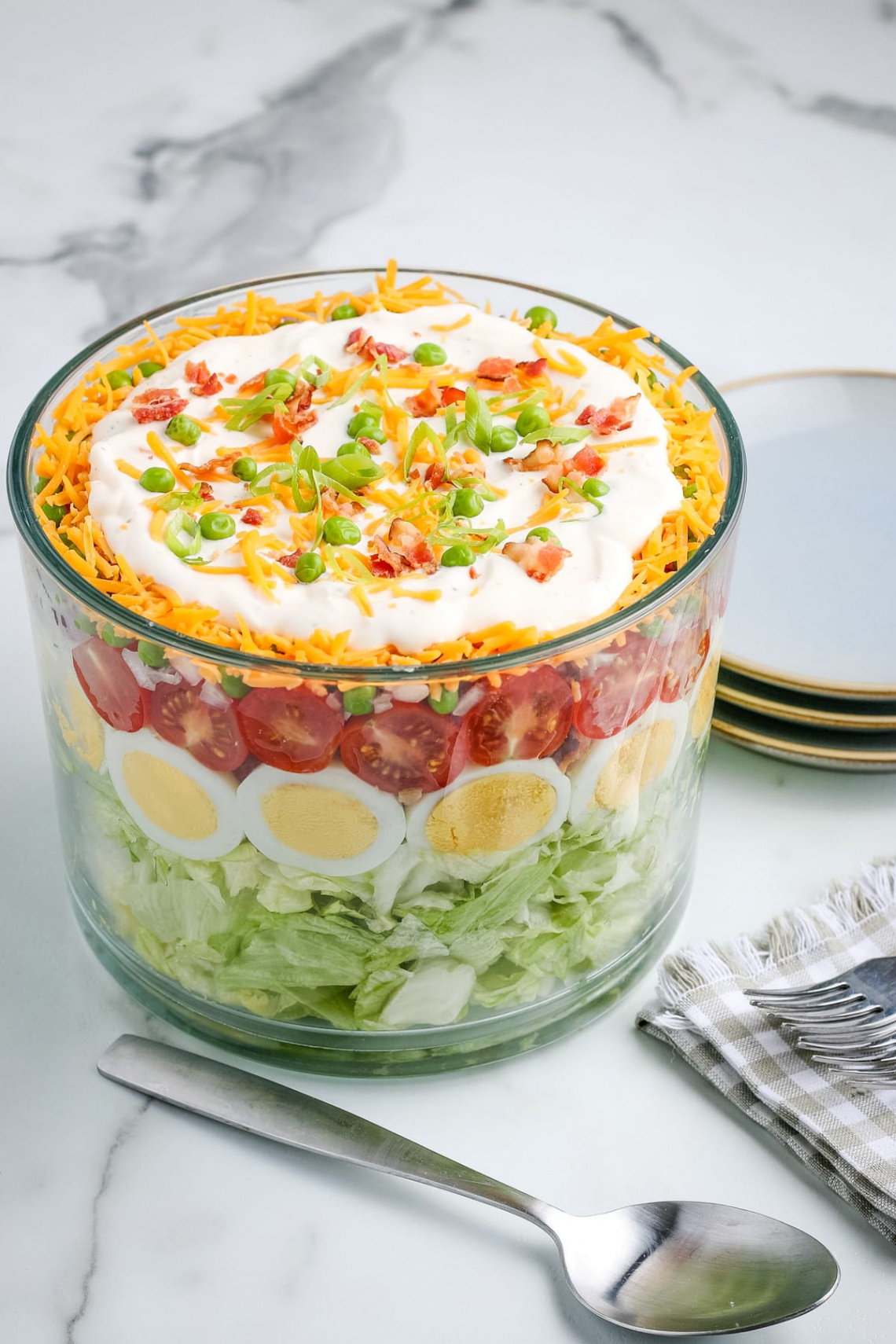 Layer Salad - Perfect Thanksgiving Side - Upstate Ramblings