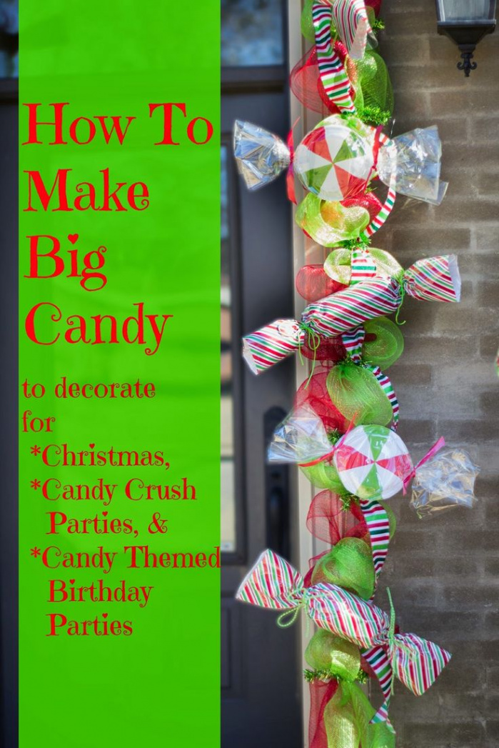 Make Big Candy Decorations  Candy christmas decorations