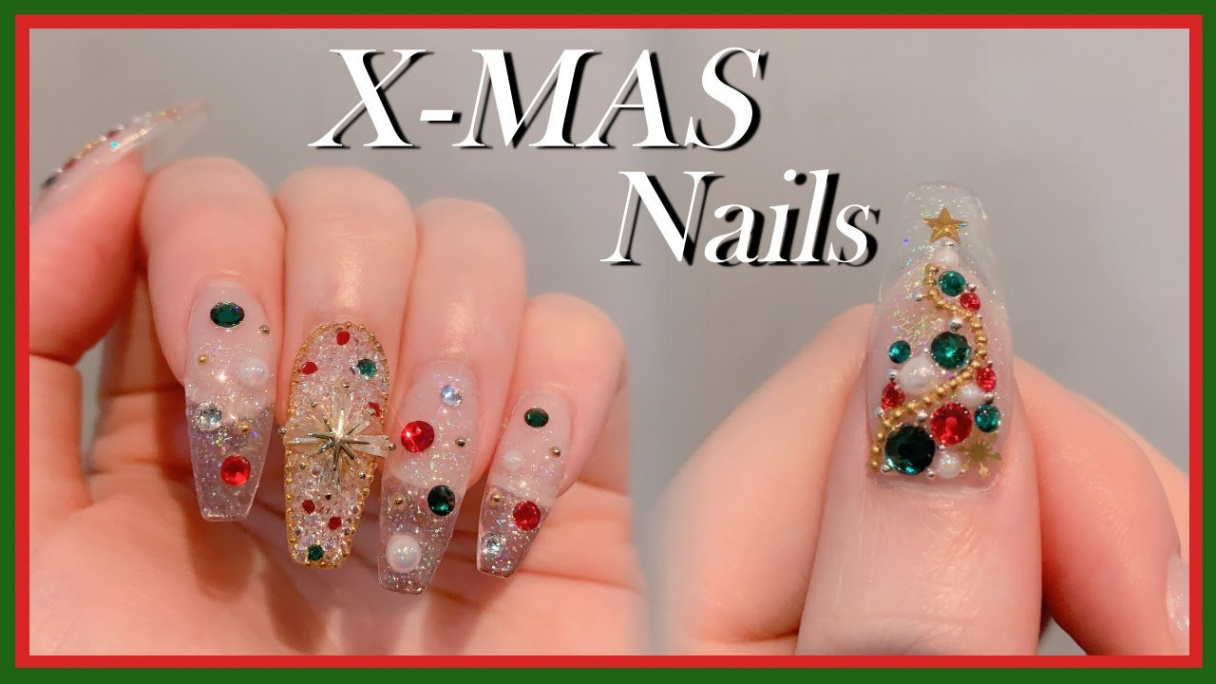 Nail Art Korean Nail 💅/Christmas Nails!/self nail/nail design