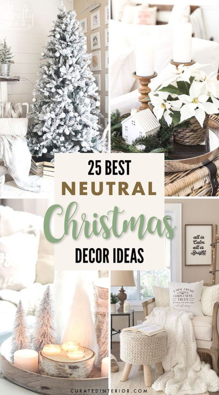 Neutral Christmas Decor Ideas & Inspiration  Neutral christmas