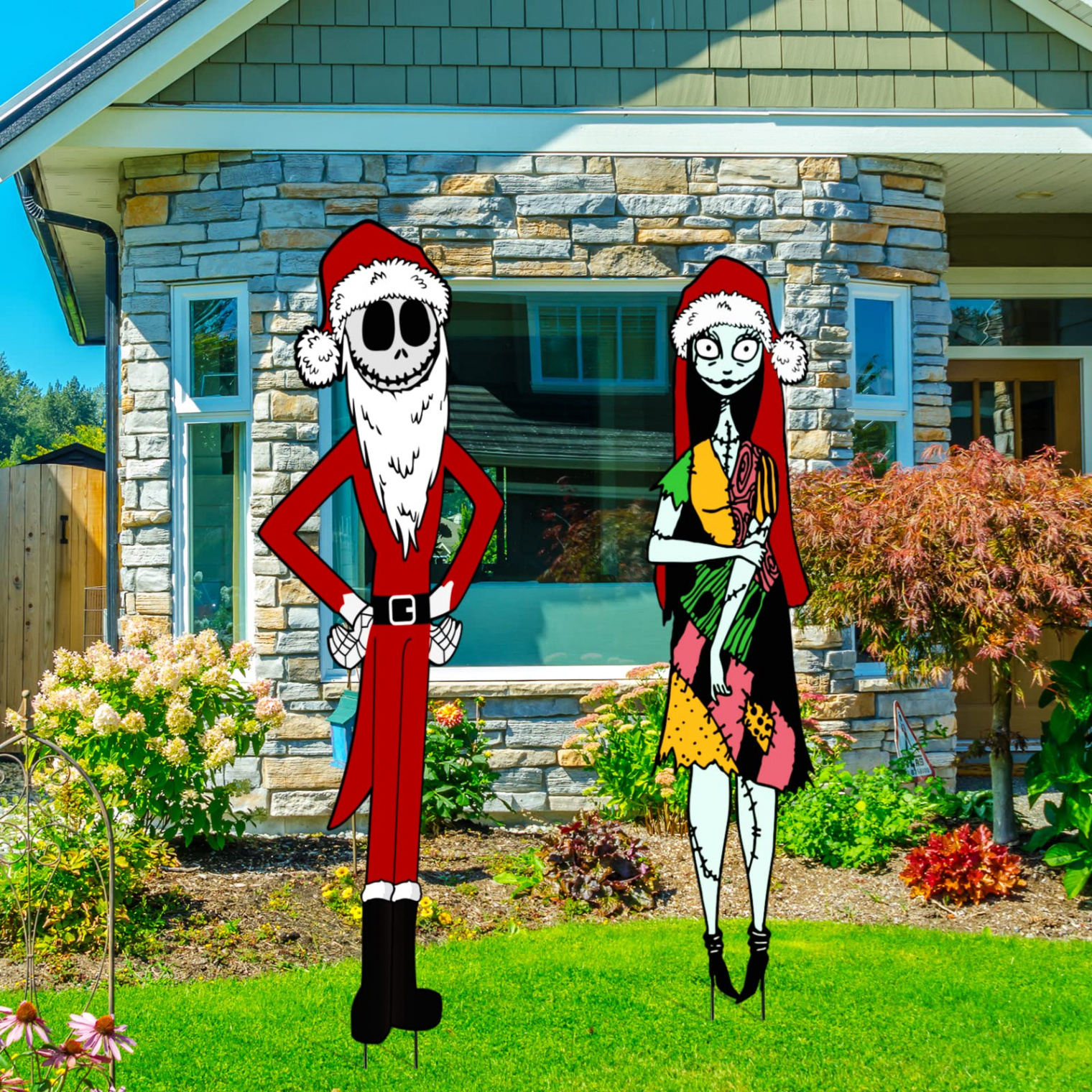 Nightmare Before Christmas Yard Signs Jack and Sally Xmas