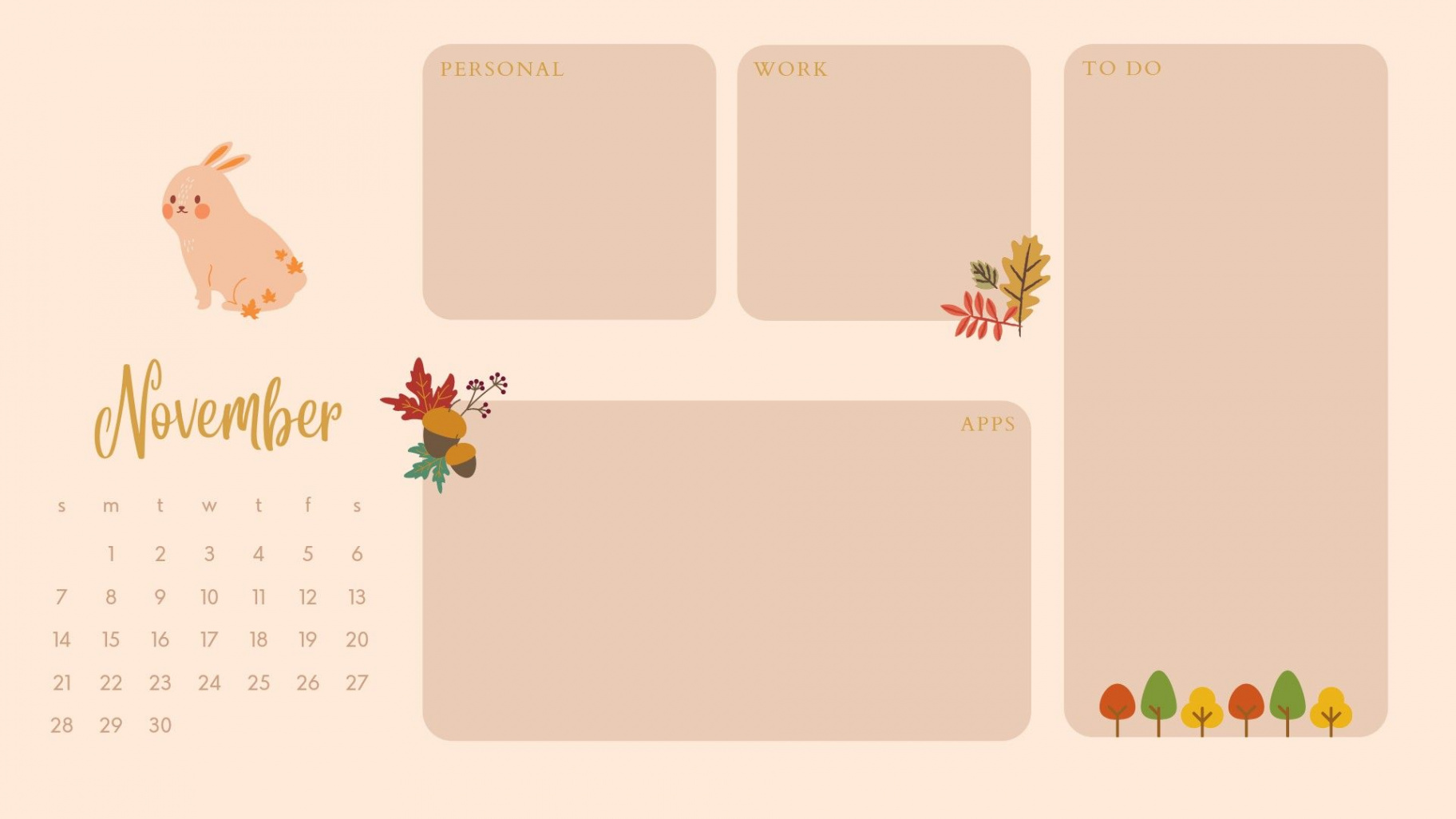 November  Desktop wallpaper organizer, Desktop wallpaper fall