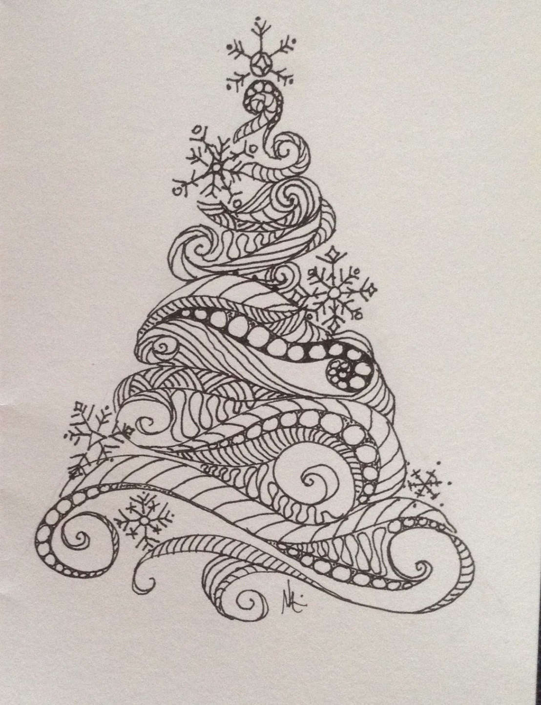 Pin by Jocelyn Airey on Necklace Art  Christmas tree drawing