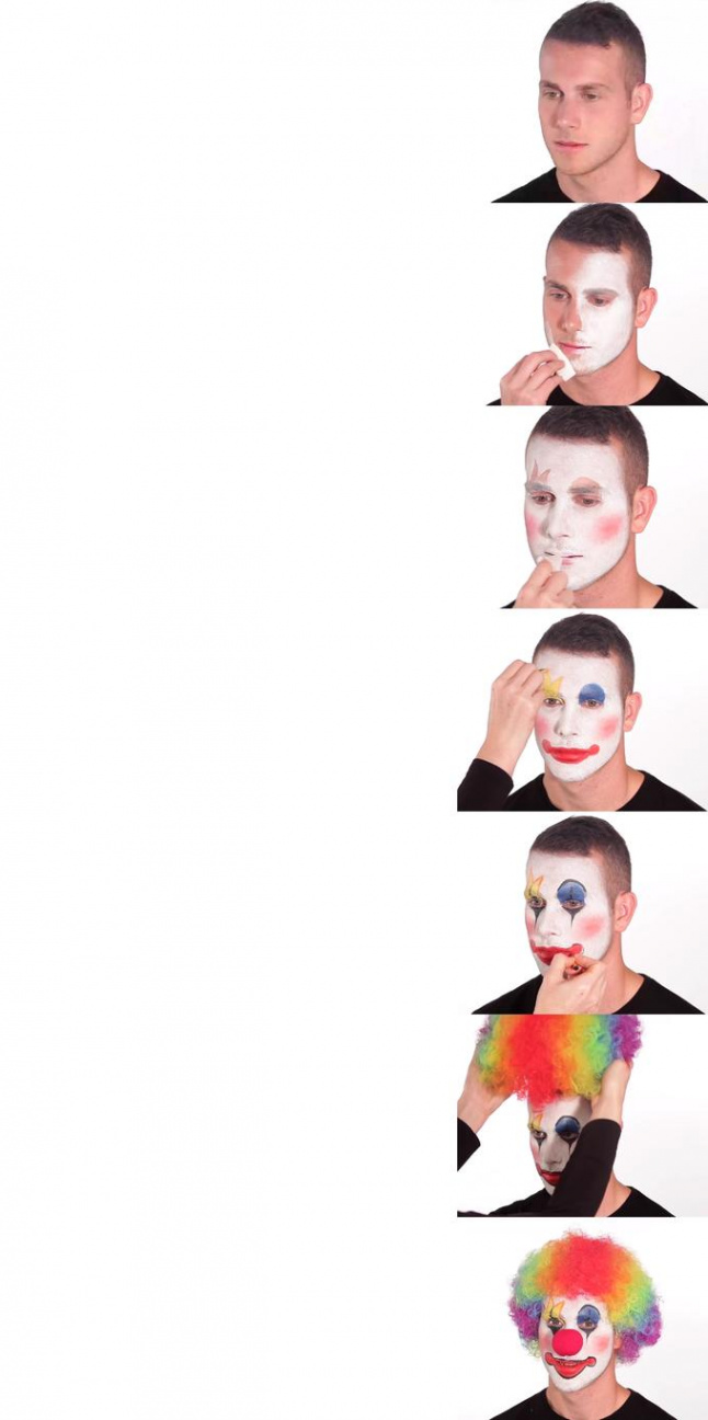 Putting on Clown Makeup Alternative Template #  Putting on Clown