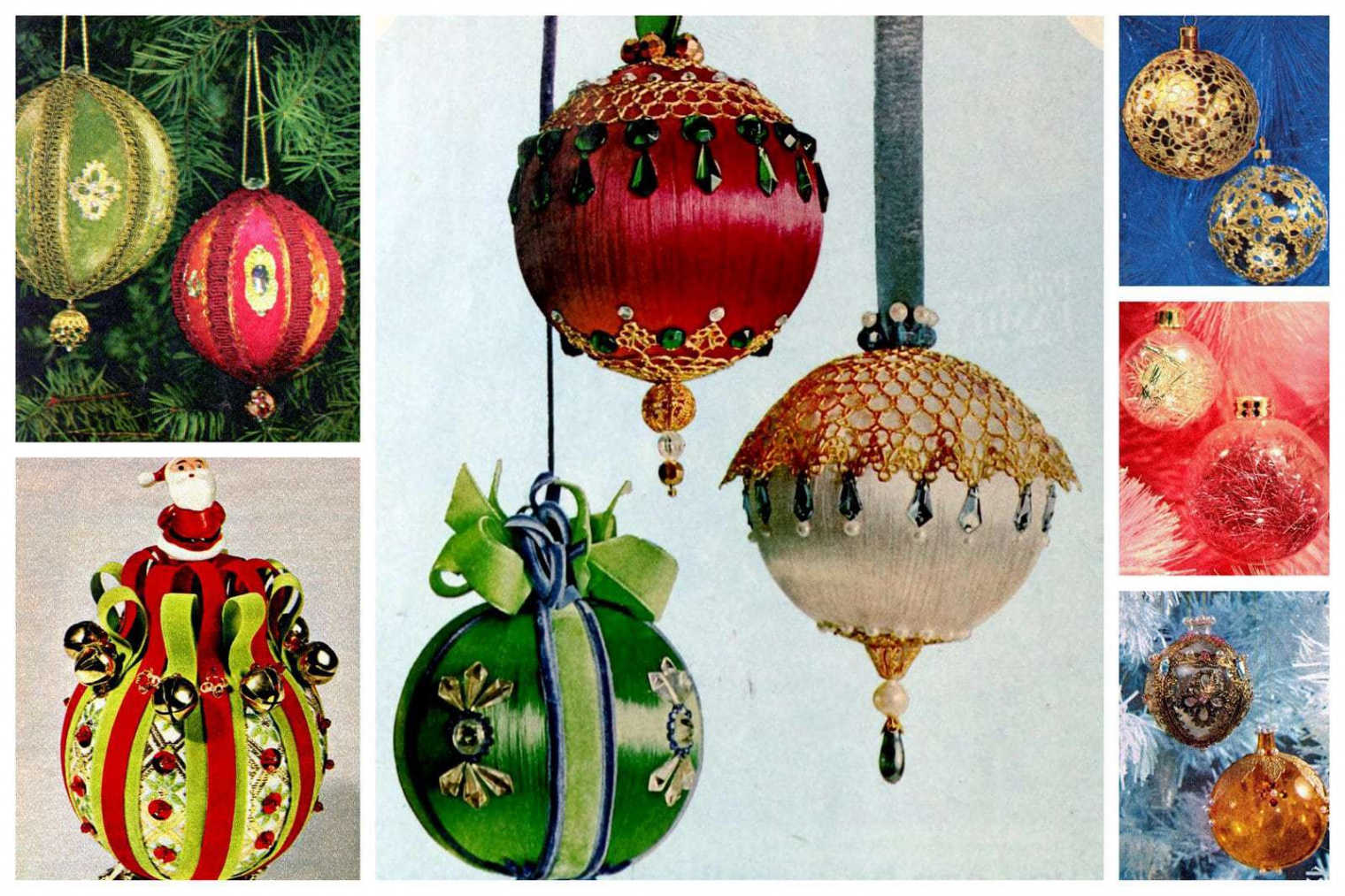 retro DIY Christmas ornament craft ideas from the s that are