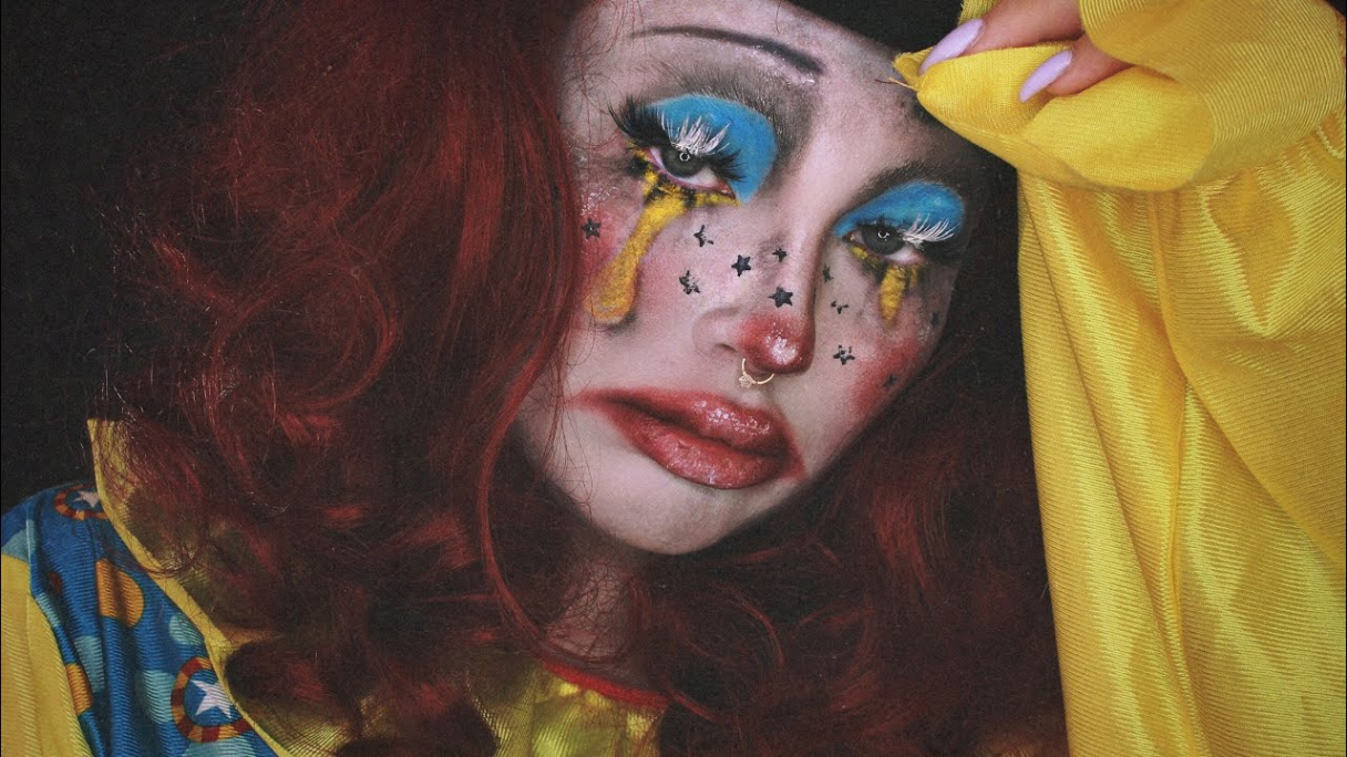 sad clown makeup tutorial / gift card giveaway with drop app